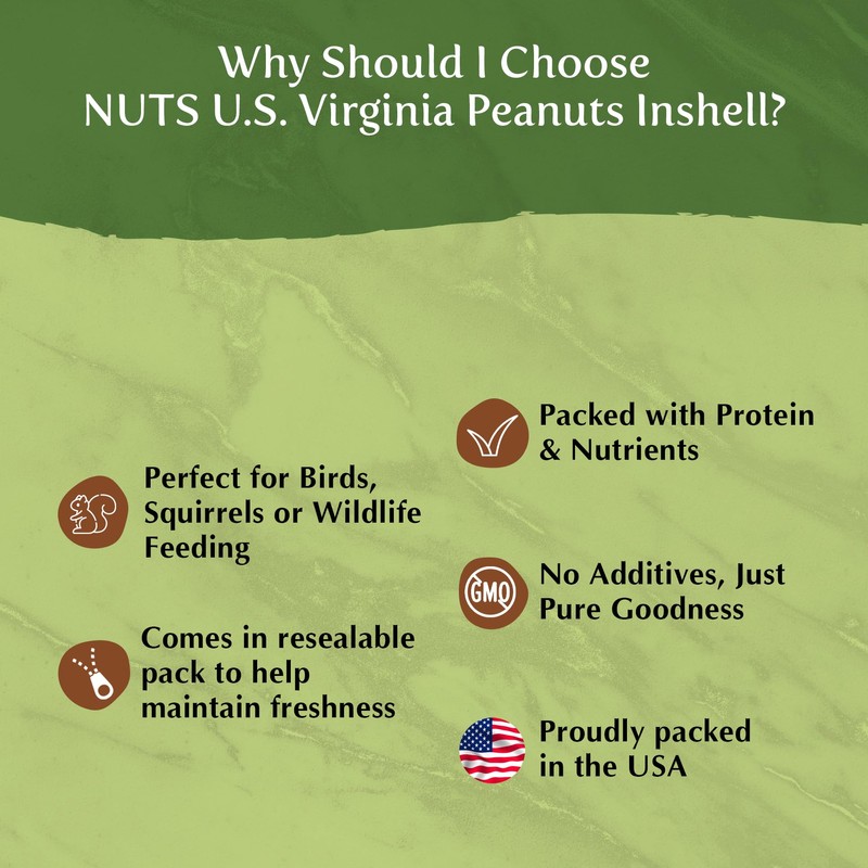 NUTS U.S. - Peanuts In Shell | USA Grown, Non-GMO