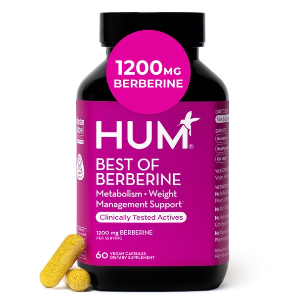 HUM Best of Berberine Supplement 1200mg - Advanced Bioavailability, Pure