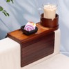 Bamboo Couch Cup Holder-Sofa Table Fits Most Sofas,3-in-1 Tray for