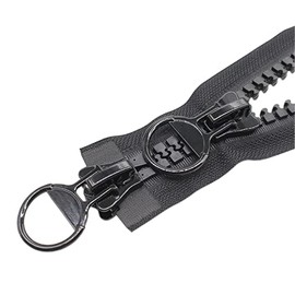 ByaHoGa 60 cm #20 Super Large Zip Plastic 2-Way Separable Zip Black for Coat Down Jacket Parka Tent (TW)