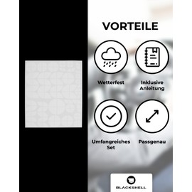 BLACKSHELL Set of 74 Emblem Stickers - For All Emblems On The Car