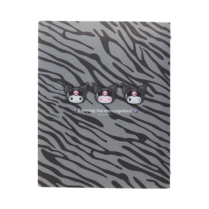 Sanrio 071544 Loose Leaf Binder (Monotone Animal), Chrome, PP, Paper,