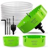 [8-in-1 Kit] Bi-Metal 3", 4-1/4", 6-1/4" Hole Saws + Drill