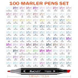 KJSHUANGTANG Alcohol Markers, 100 Colors Dual Tip Art Markers, Drawing Markers, Coloring Marker for Kids Sketching Adult Coloring