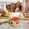 Hexagram Mushroom Decor Utensil Holder, Mushroom Kitchen Decor Ceramic Utensil
