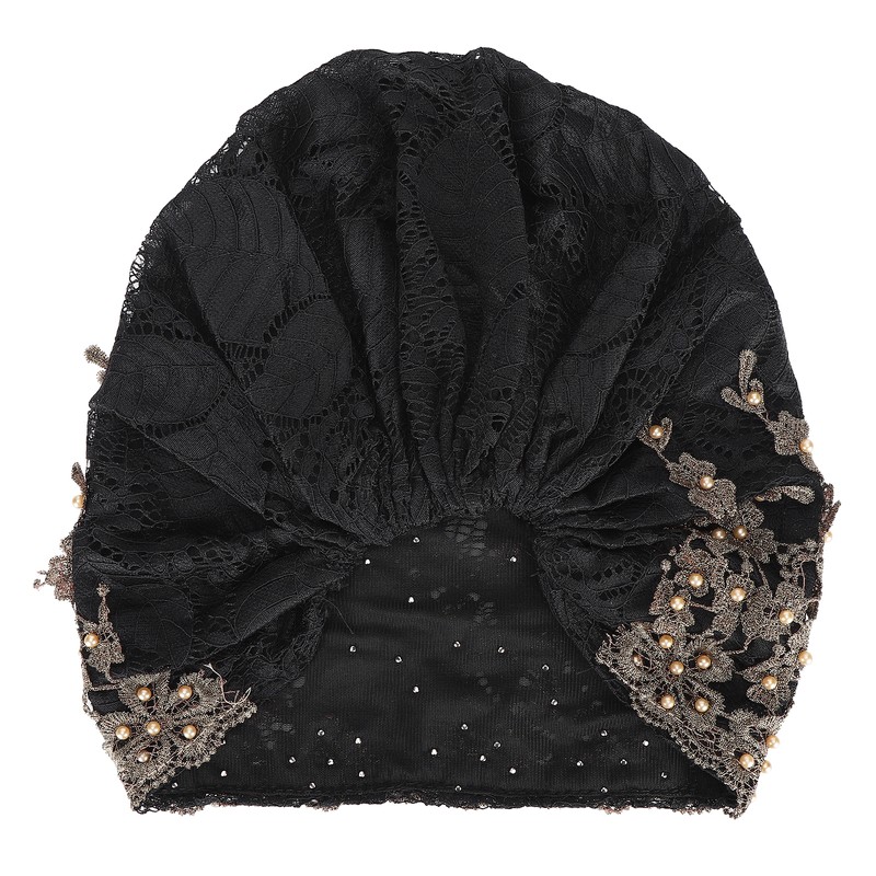 Slouchy Bonnet Casual Fashion Beaded Lace Breathable Loose Lazy Chemical