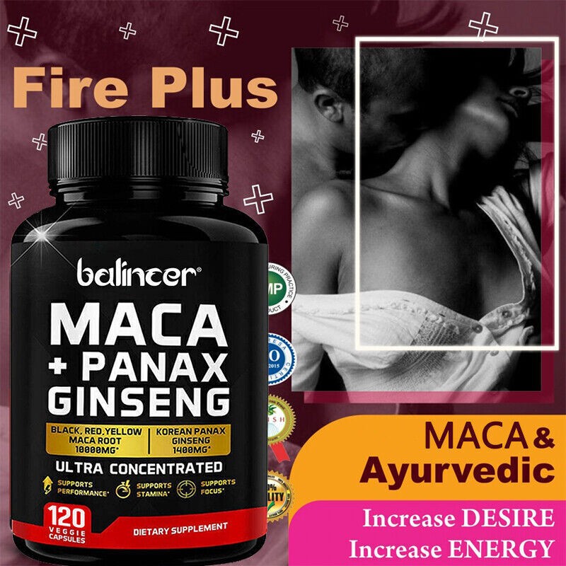 balincer Maca Ginseng Kapseln - Hochdosiert Mit 11400Mg - 120