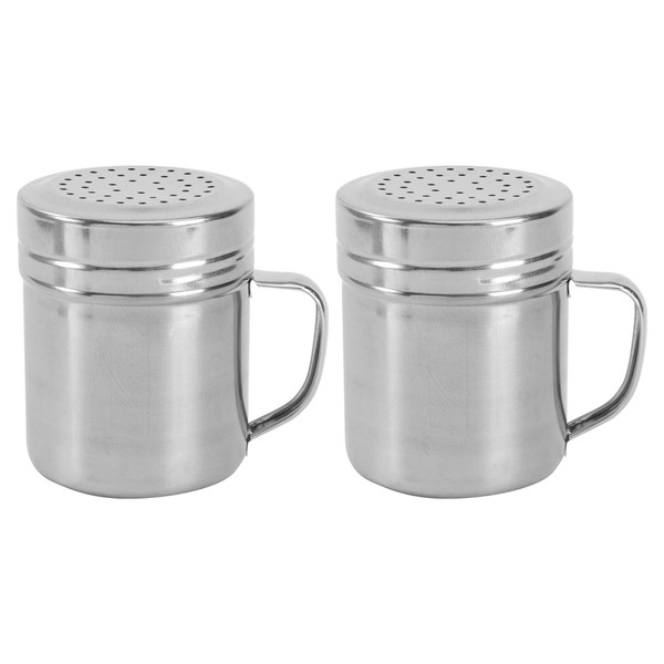 Hemoton Stainless Steel Dredges Metal Dredge Shaker with Handle Spice