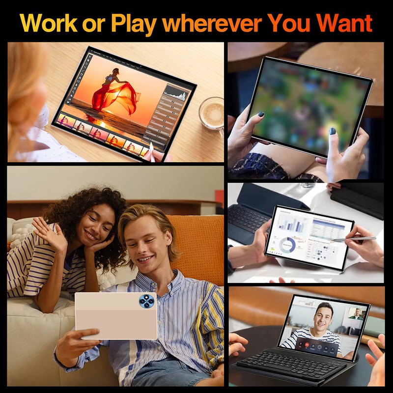Tablet 6GB+128GB 10.1 inch 1960*1080 High-Clear Android13 4G Calling 10-Core