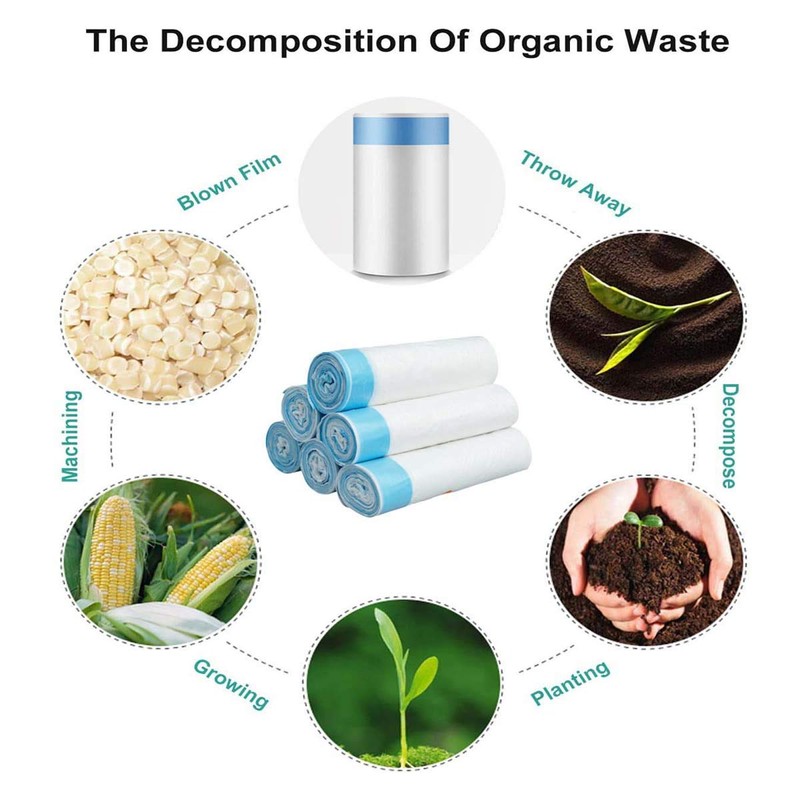 Bolsas de basura biodegradables, de 2 a 4 galones, extra