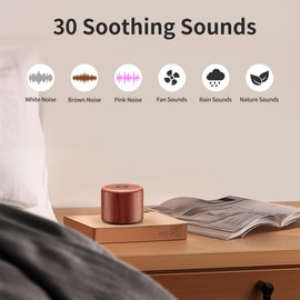 Mini Portable Sound Machine White Noise Machine with 30 Soothing Sounds Travel Sleep Brown Noise Machine for Adults Kids Baby Rechargeable Loud Speaker Noise Canceling Machine for Office Privacy Home