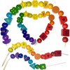 Extasticks Wooden Lacing Beads Toy for Toddlers Montessori Stringing Bead