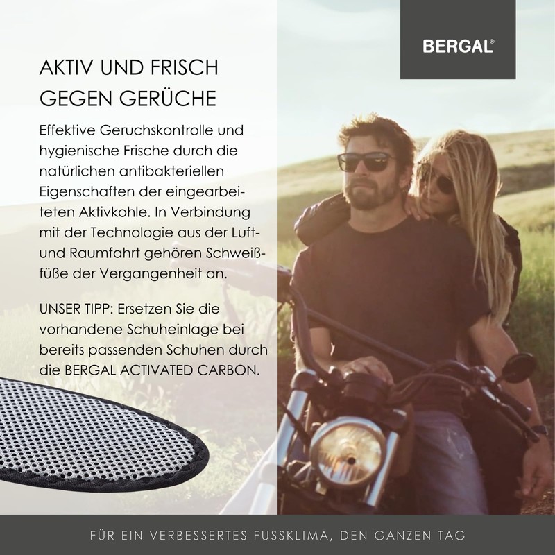 Bergal Insoles With Activated Carbon Insoles against Sweaty Feet -