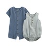 Simple Joys by Carter's Baby Boys' Button Romper, Pack of