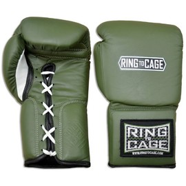 Ring to Cage Pro Training Gloves (Green/Black, 10oz)