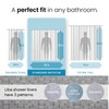 LiBa Waterproof PEVA 8G Shower Curtain, Plastic for Shower Stall,