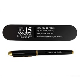 iyaone 15 Year Milestone Work Anniversary Pen Gift- Engraved Gel Pen