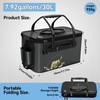 Fishing Bucket Foldable， 6Gallon/8Gallon/10Gallon,Live Fish Container Multi-Functional Live Fish Bait