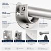 6 Packs Wardrobe Rail Bracket, U Shaped Closet Rod Bracket