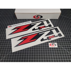 Z71 4X4 Decals (2-Pack) Bedside Fender Tailgate Stickers Silverado Sierra 2019-2025 (Gloss Black & Red 'Z')