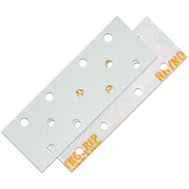 50 x INDASA RHYNOGRIP White Line Sanding Strips 70 x 198 mm 11 Hole Slide Strips Sandpaper for Ride-On and Sanding Block P220