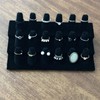 Baluue Black Cloth Desktop Ring Display Holder MDF Jewelry Modern