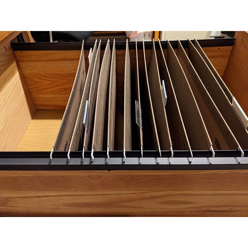 Custom Accents PVC Hanging File Rail for 1/2 Drawer Sides