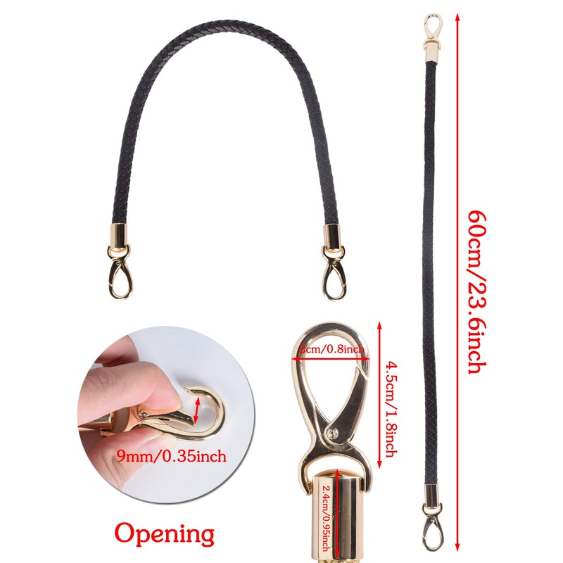 besbomig Pack of 2 Bag Handle Replacement Straps PU Bag
