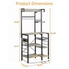GarveeHome Kitchen Rack with Led Lights, Power Outlet, and Wire