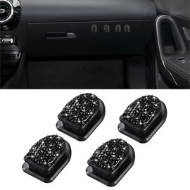 WINKA Car Sticky Hooks, Multifunctional Vehicle Adhesive Hooks Car Storage Hooks for Key, USB Cable, Earphone Cable Holder, Vehicle Decor Black 4pcs