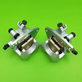 LYK Right Left Front Brake Calipers For Yamaha Banshee 350 YFZ 350 1990-2006 Pads