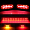 Partswcgg 6" Oval Led Trailer Tail Lights Kit w/Mounting Brackets,2Pcs