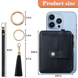 Airkit Small Women's Wallet RFID Blocking Card Holder with Detachable Wristlet & Keychain