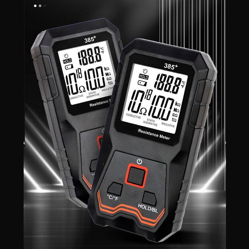 Resistance Tester LCD Display Auto Recognition Quick Response Resistance Meter