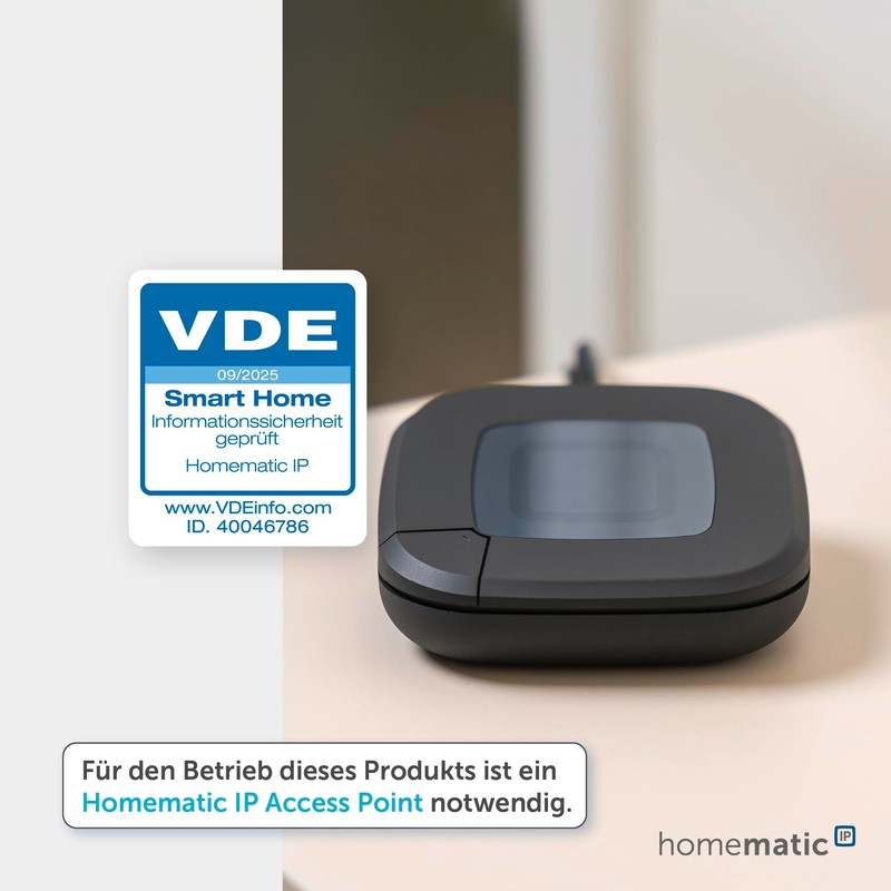 Homematic IP Smart Home Radiator Thermostat – Evo, Anthracite, Digital,