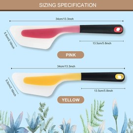 DOERDO 2 Pieces Omelette Spatula Kitchen Omelet Turner Silicone Pigment Scraper Fold Omelette Turner for Kitchen Omelet Pancake