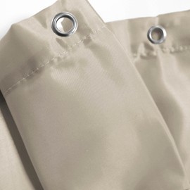 Douceur d'Intérieur 1800696 Duschvorhang mit Haken, Polyester, Taupe, 180 x 200 cm