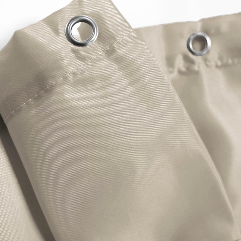 Douceur d'Intérieur 1800696 Duschvorhang mit Haken, Polyester, Taupe, 180 x
