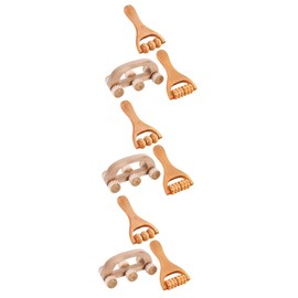 TOVINANNA 3sets Handheld Massage Roller for Back Wood Massager Stick Multifunctional Massage Tool for Neck Shoulder Leg for Home Office Travel 3pcs*3