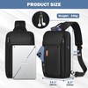 Large Sling Bag for Men Lightweight Waterproof Crossbody Bag Travel