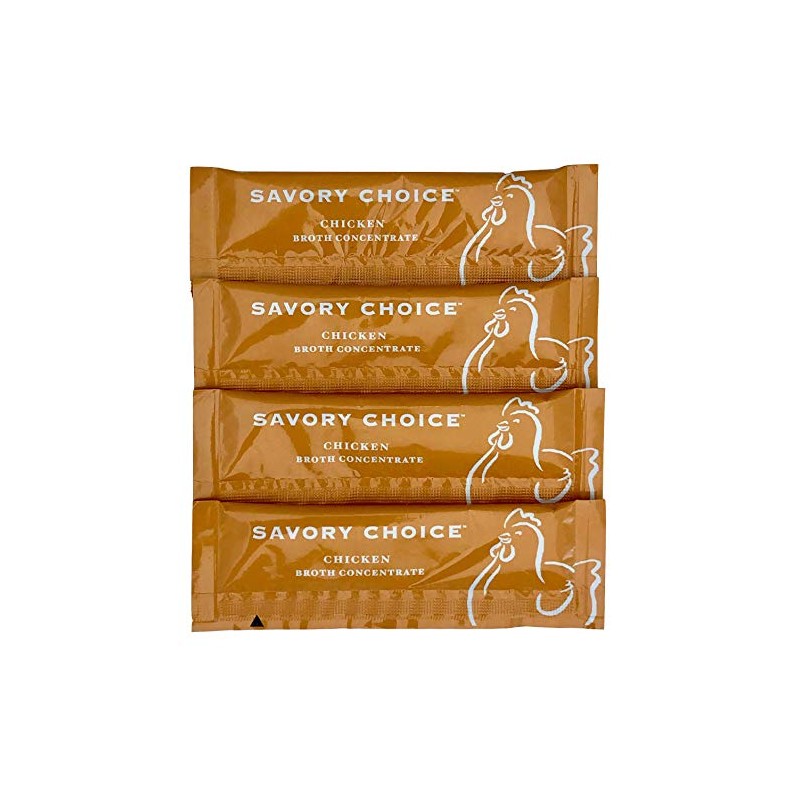 Savory Choice Reduced Sodium Chicken Broth Concentrate, 50 Stick Packs
