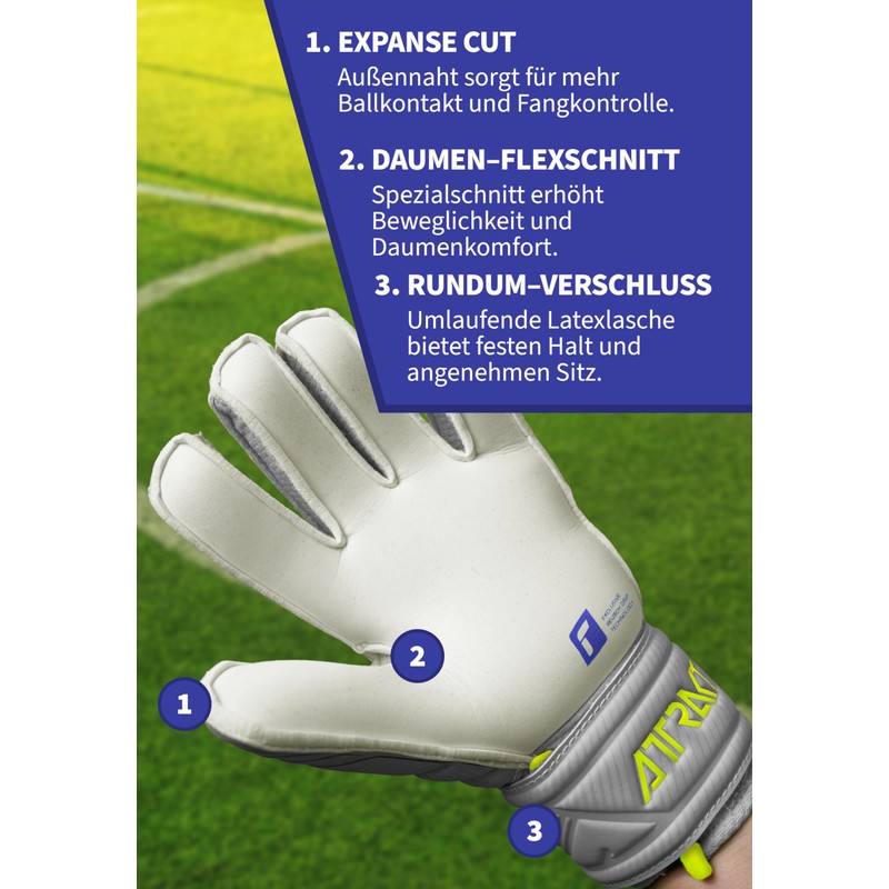 Reusch Children's Goalkeeper Gloves, Finger Protection, Reliable Grip