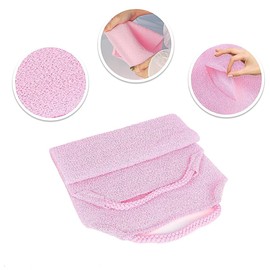 Hsthe Sea 4 Pack Exfoliating Back Scrubber for Shower, Nylon Wash Scrubber Cloth with Handles, Body Scrubber Towel for Deep Cleansing and Removing Dead Skin(Pink+Purple+Blue+Yellow)