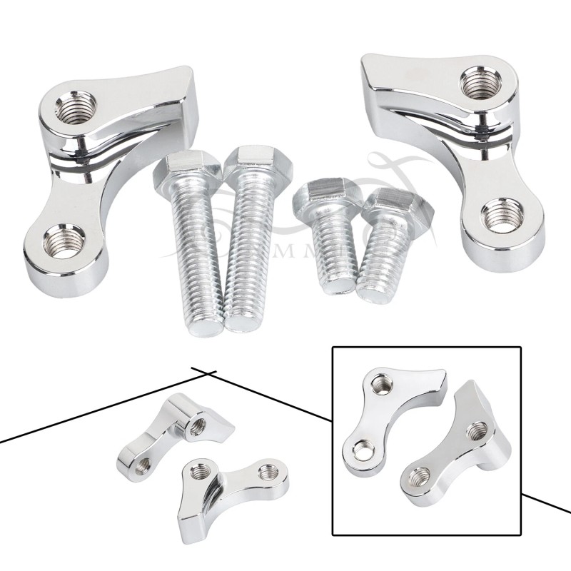 Unbranded Chrome 1" Adjustable Lowering Kit For Harley Dyna Wide