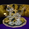 Handmade Glass Crafted Golden Pearl with Emperor (Emperors) Dragon