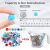 FUTUREPLUSX 80PCS Mini Flat Glass Marbles, Vase Fillers 0.5inch Glass