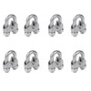 8Pcs M8 Wire Rope Clips Stainless Steel Cable Clamp U