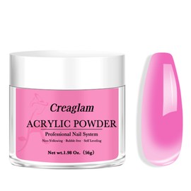 Creaglam Acrylic Powder for Nail 56g: 2oz Raspberry Rose Acrylic Powder Large Capacity Professional for 3D Art Carving French Extension - DIY Nail Carving Long-Lasting No Needed Lamp