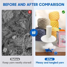 Bobinadora de Hilo, Bobinadora de Bolas de Hilo Antideslizante para Hacer Bolas de Hilo Ordenadas de Manera Eficiente, para Bolas de Hilo de Fibra y Lana, Regalo para los Amantes del Tejido (Azul)