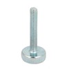sourcing map Knurled Head Flat Full Thread Thumb Screws Fastener
